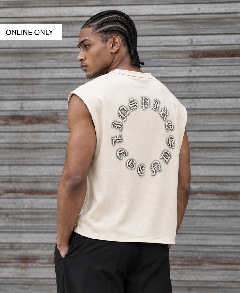 Light Beige Printed Vest