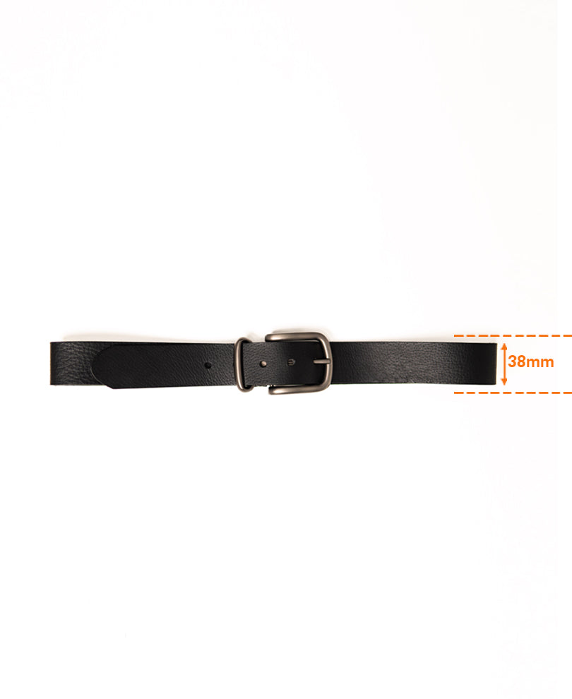Black Textured Dress Belt