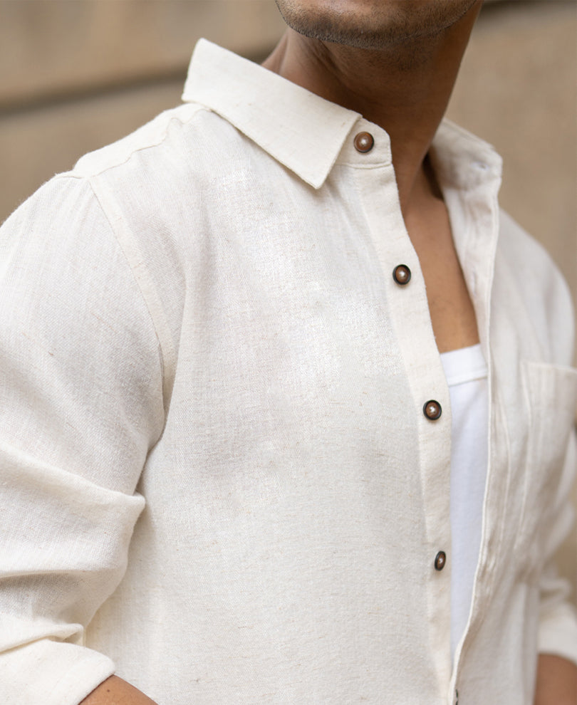 Beige Linen Shirt