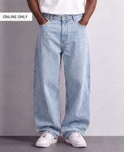 Blue Washed Baggy Fit Jeans