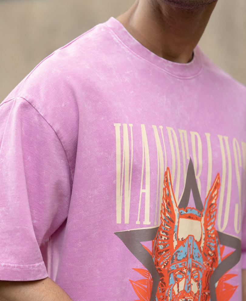 Light Pink Washed Graphic T-Shirt.