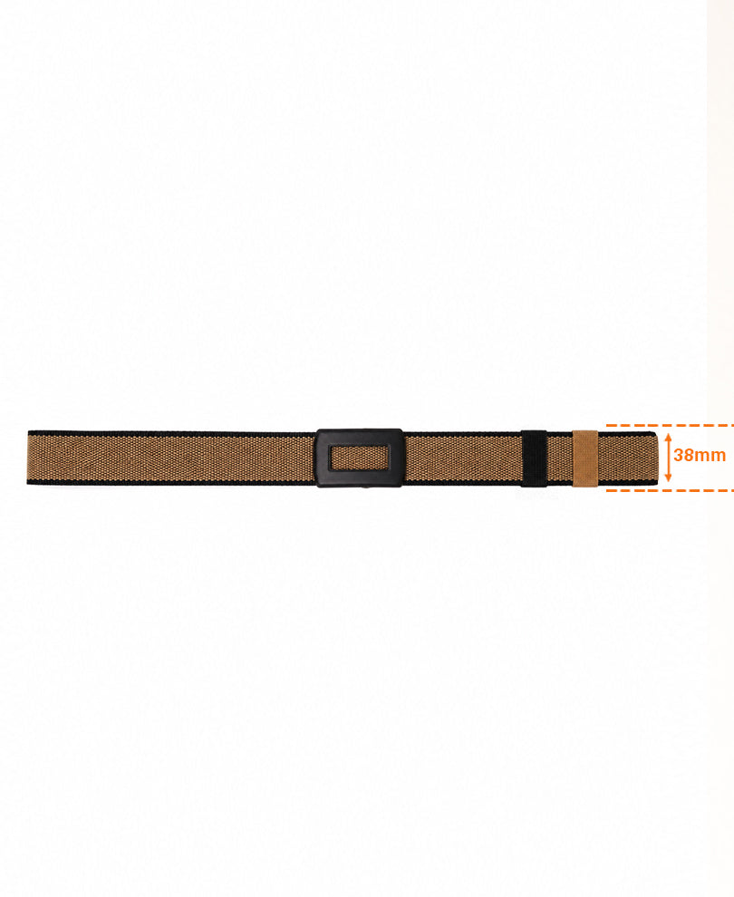 Sand & Black Reversible Webbing Belt
