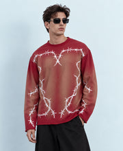 Red Printed Boxy T-Shirt