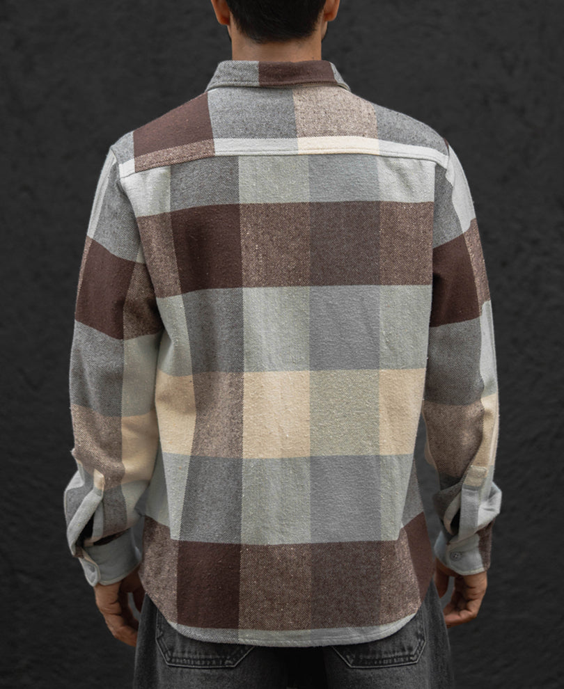 Multi Colour Double Pocket Regular Fit Full Sleeves Shirt.