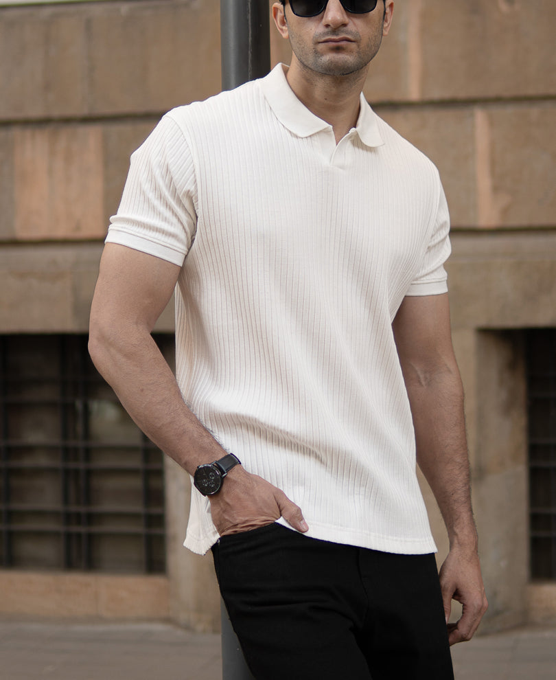 White Rib T-Shirt.