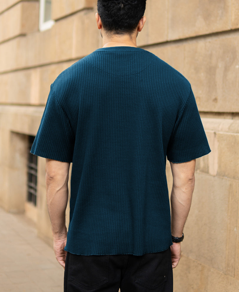 Blue Coral Structured T-Shirt.