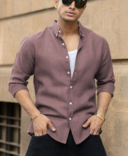 Twilight Mauve Linen Shirt.