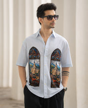 Blue Stripe Printed Shirt 100% Cotton