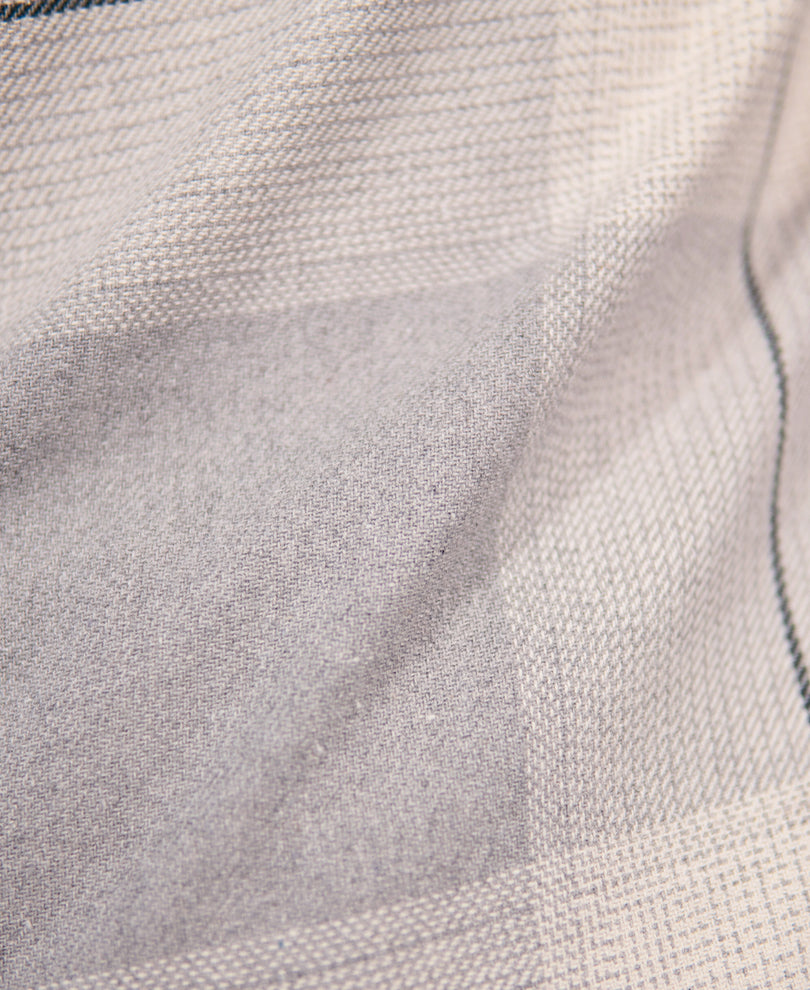 Grey Structured Checks Shirt