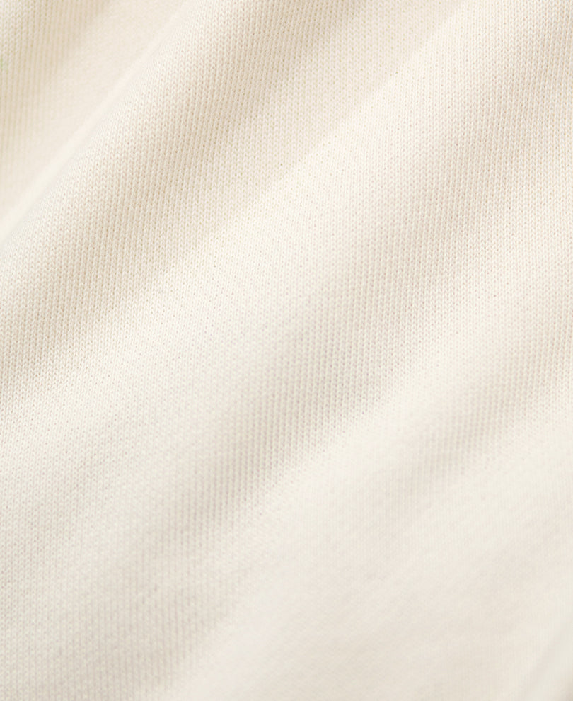 Cream Embroidered Boxy T-Shirt 100% Cotton