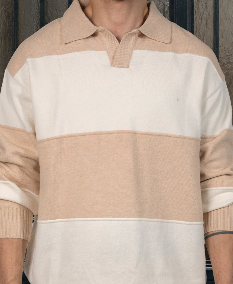 Light Beige Stripe Sweater