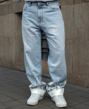 Blue Flame Print Jeans