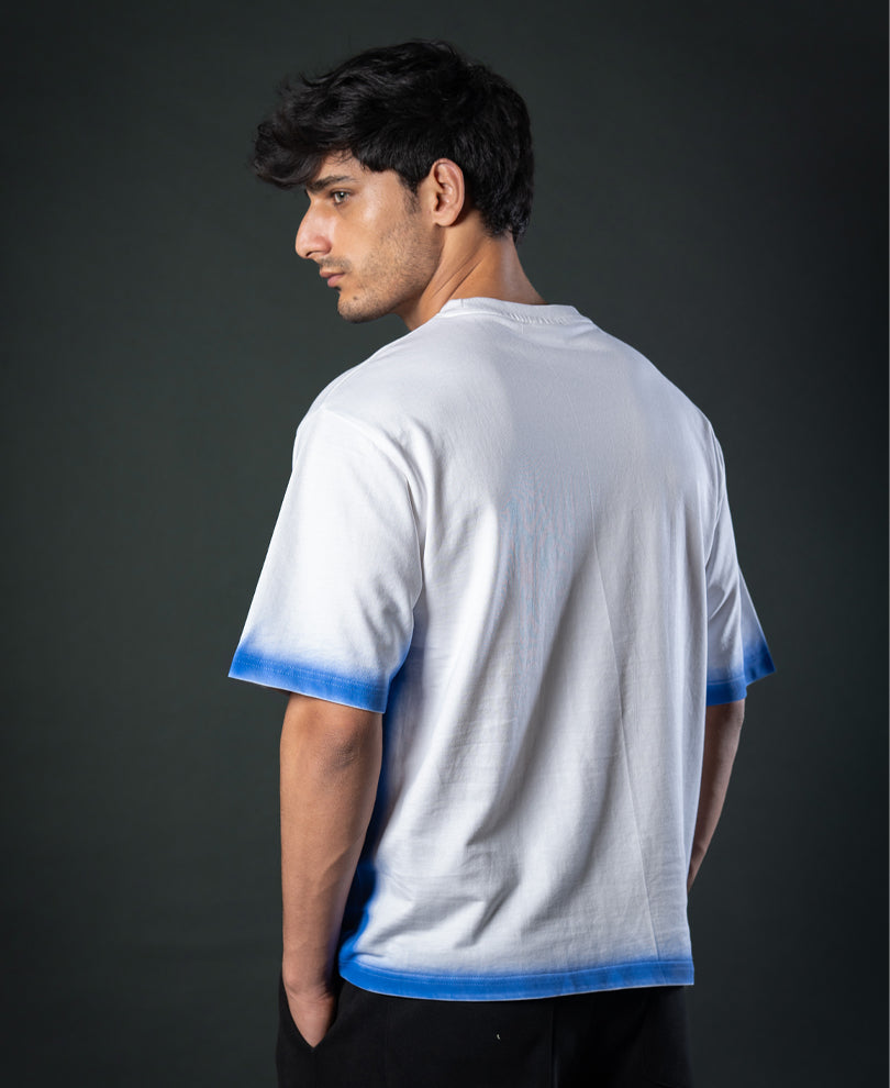 White Sprayed Oversize T-Shirt.