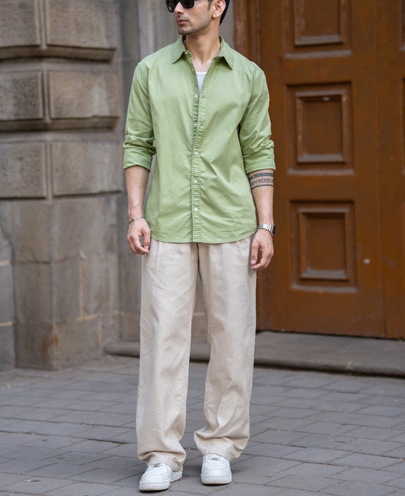 Green Washed Shirt.