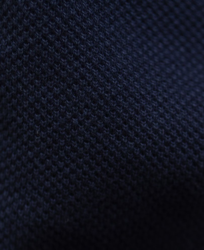 Navy Contrast Rib Detail T-Shirt