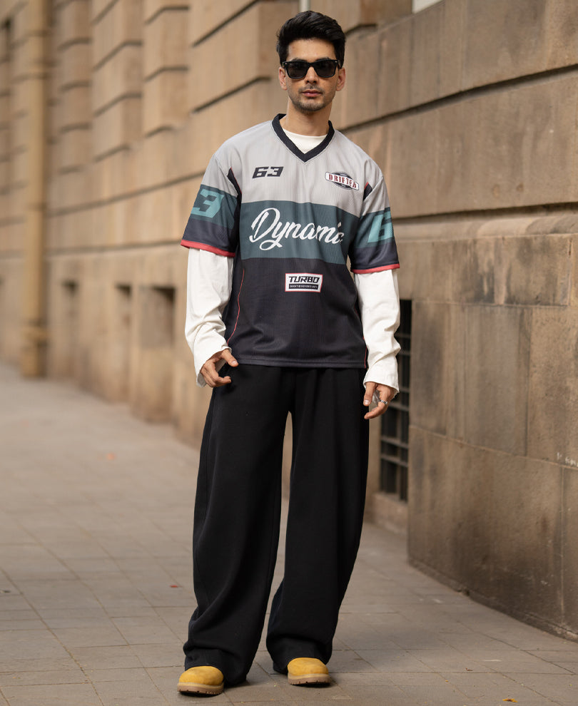 Grey Printed Jersey T-Shirt