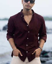 Wine Corduroy Buttondown Shirt.