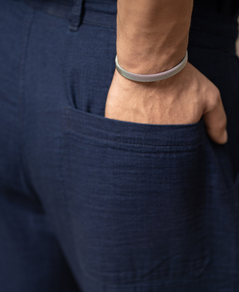 Blue Indigo Washed Cord Set 100% Cotton