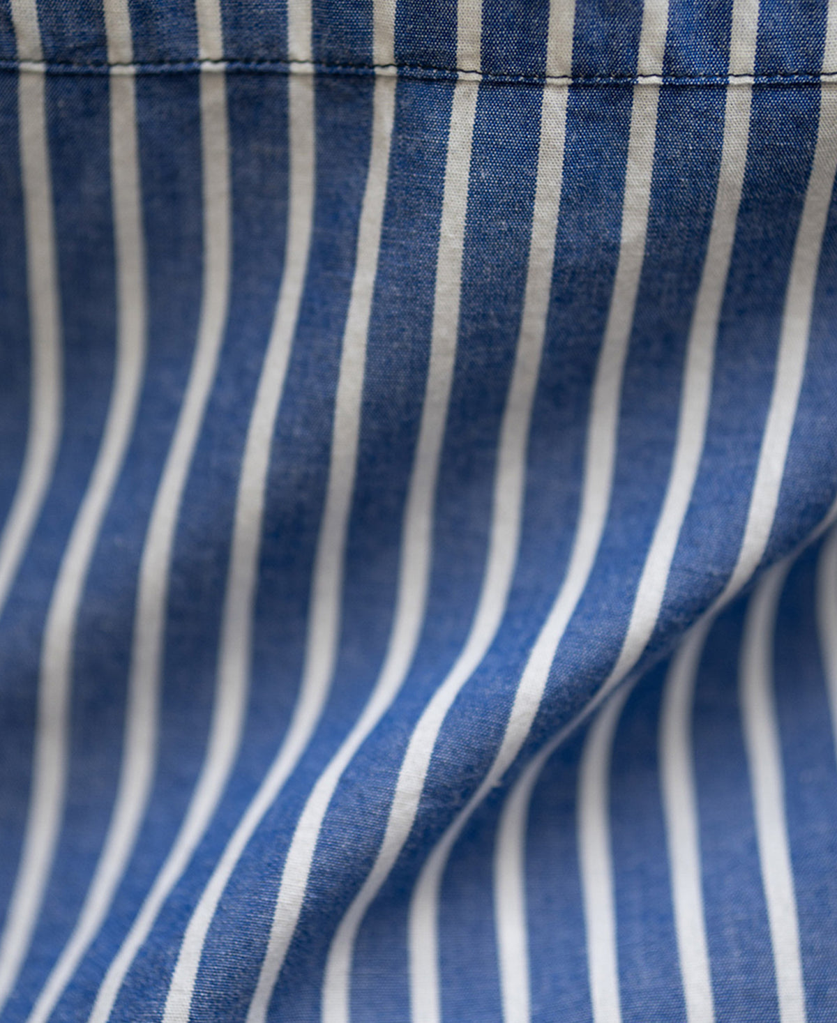 Blue Stripe Shirt With Contrast Back 100% Cotton
