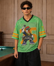 Green Character Print Jersey T-Shirt