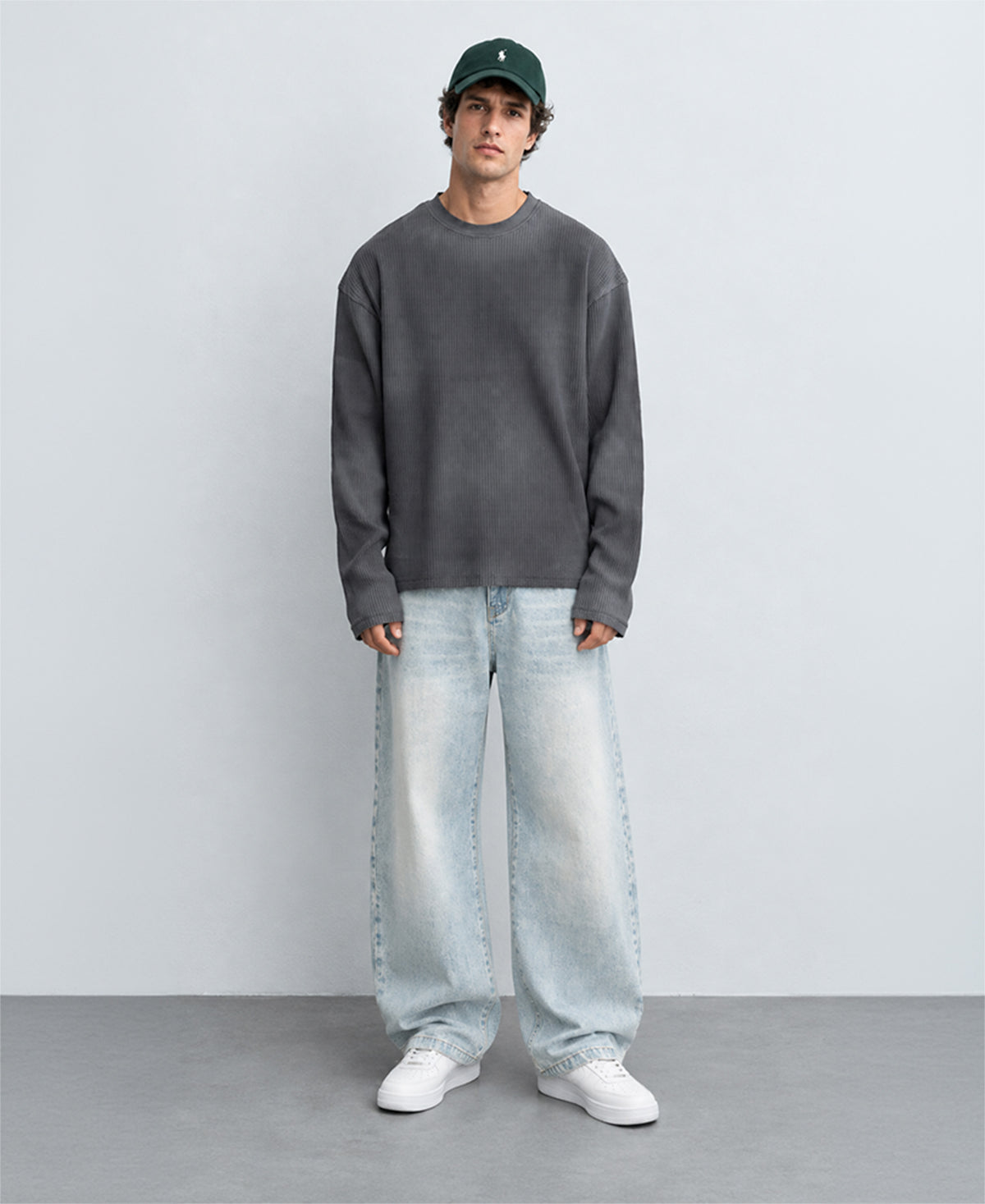 Dark Grey Printed Structed T-Shirt