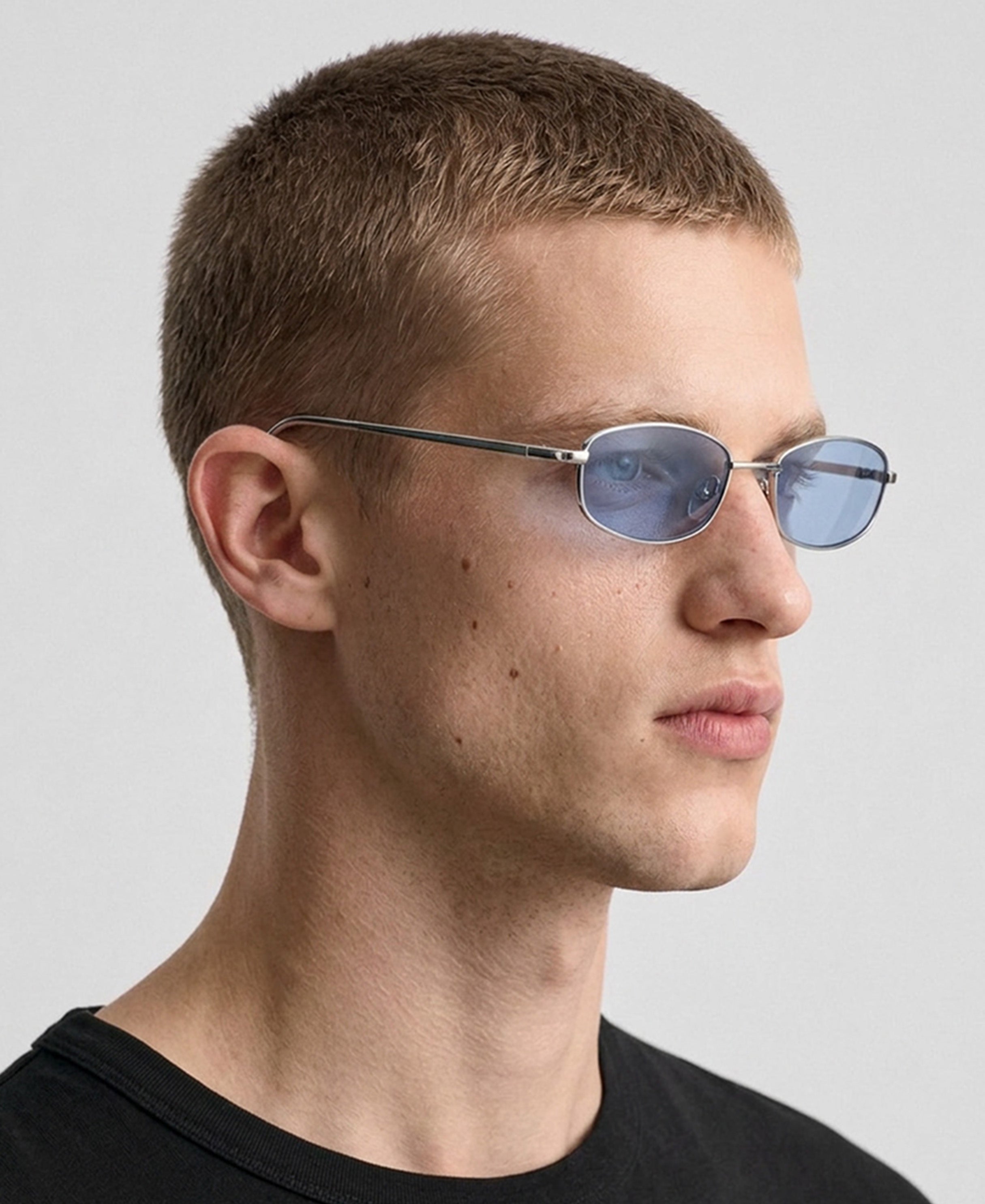 Silver Rectangular Sunglasses