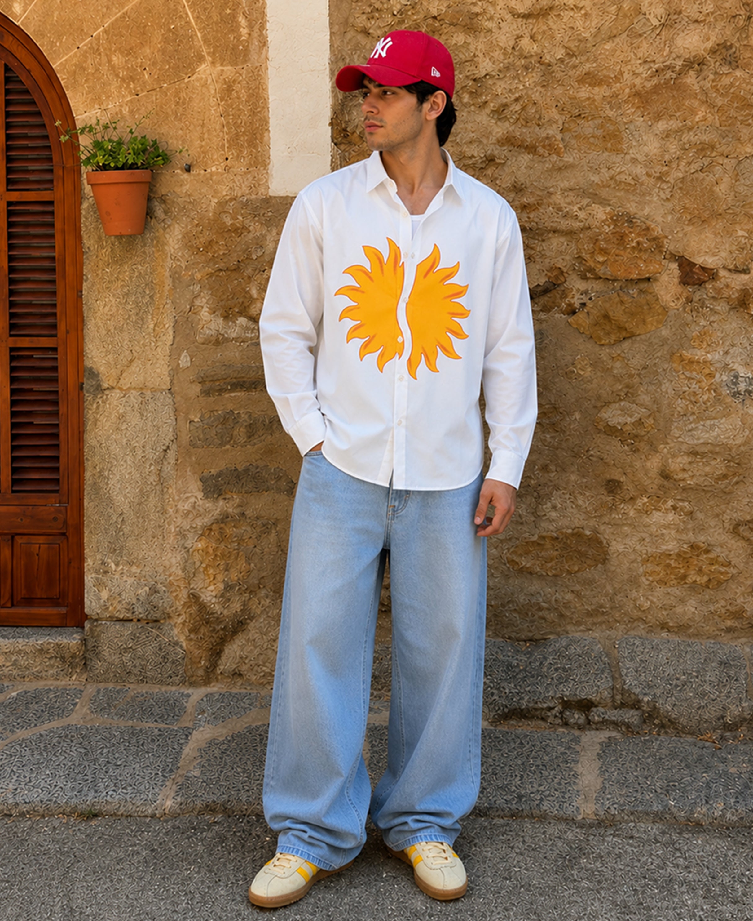 Off White Sun Print Shirt
