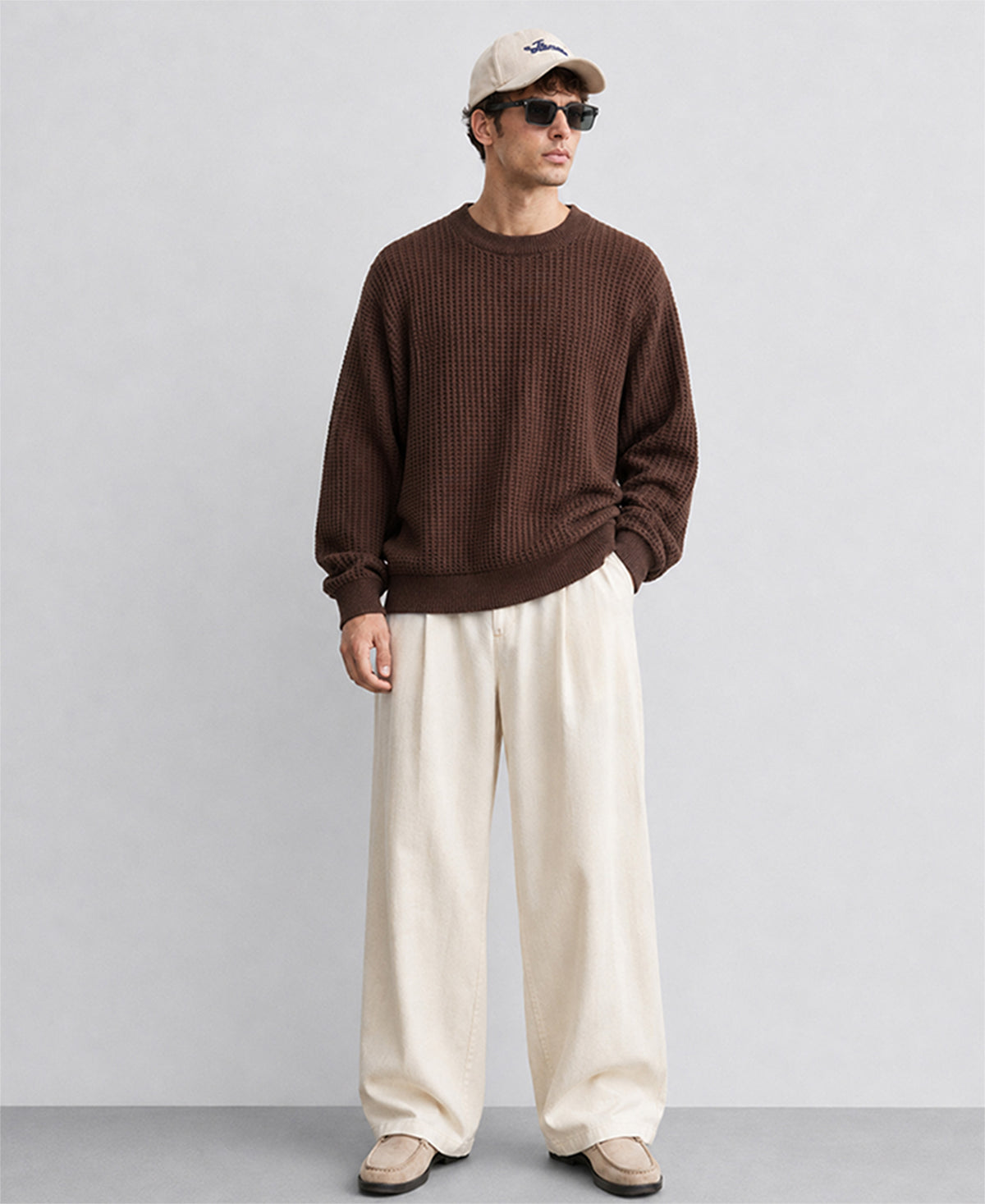 Brown Structured Sweater