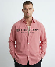 Red Embroidered Micro Checks Shirt 100% Cotton