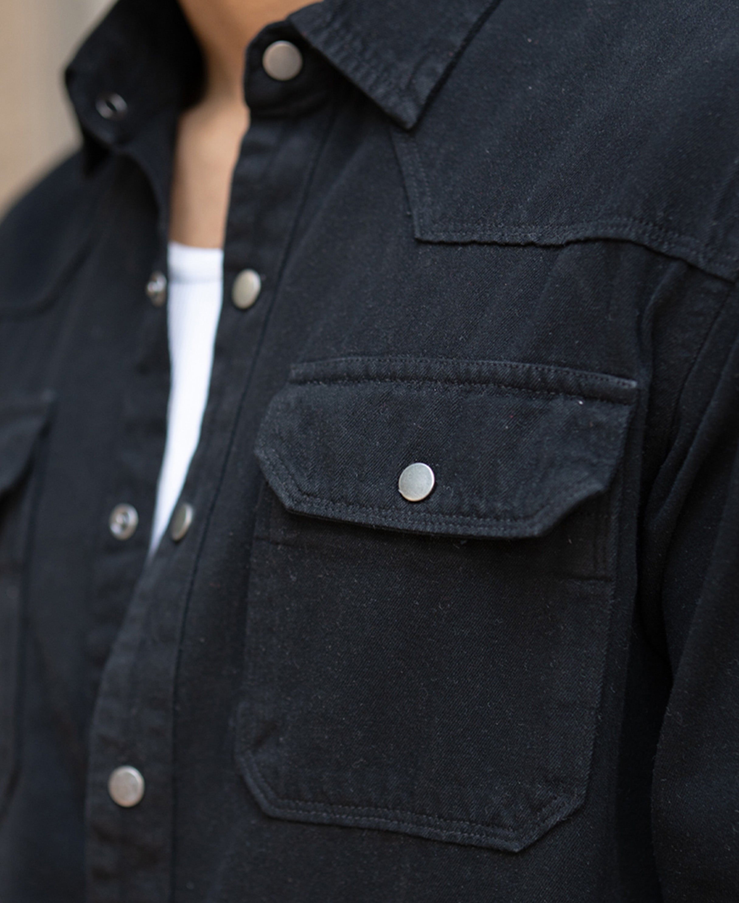 Black Denim Overshirt