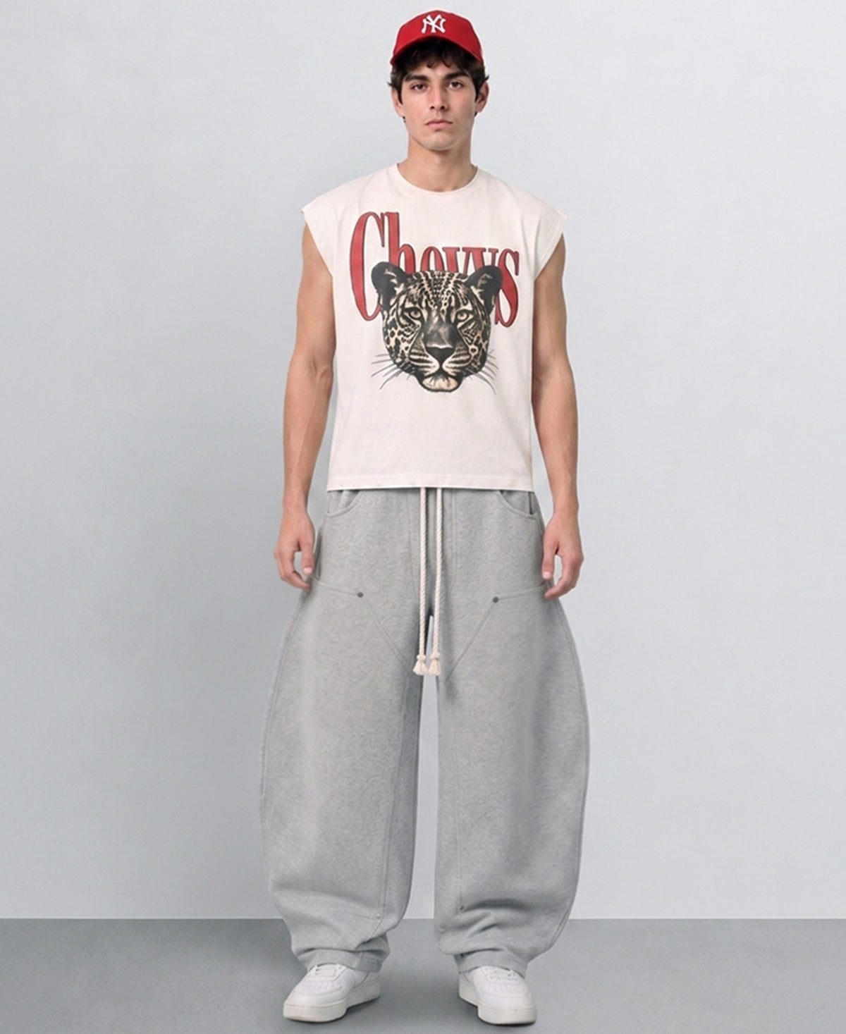 Grey Melange Carpenter Trackpants