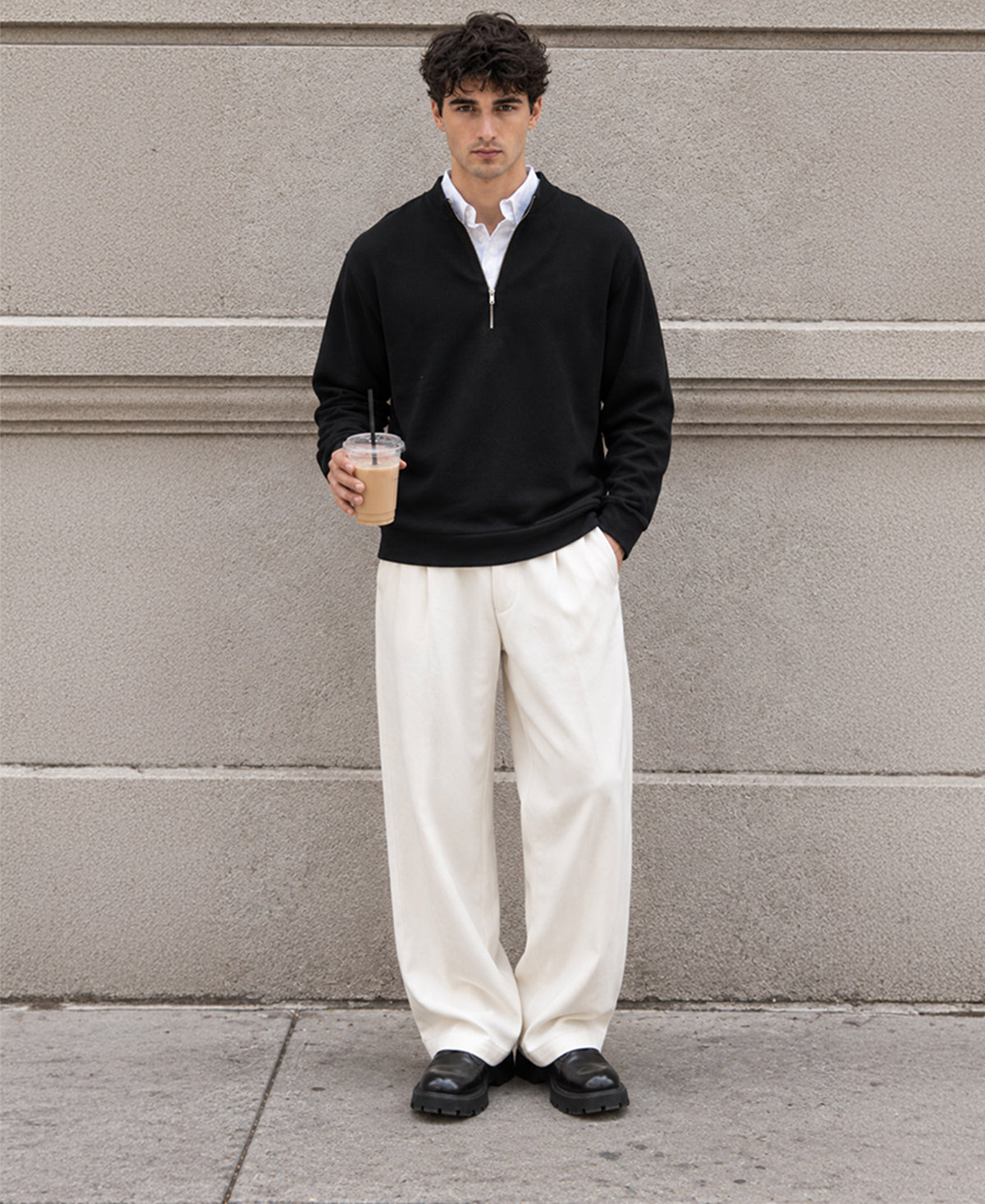 Black Double Collared Polo T-Shirt