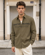 Olive Print Lightweight Shirt