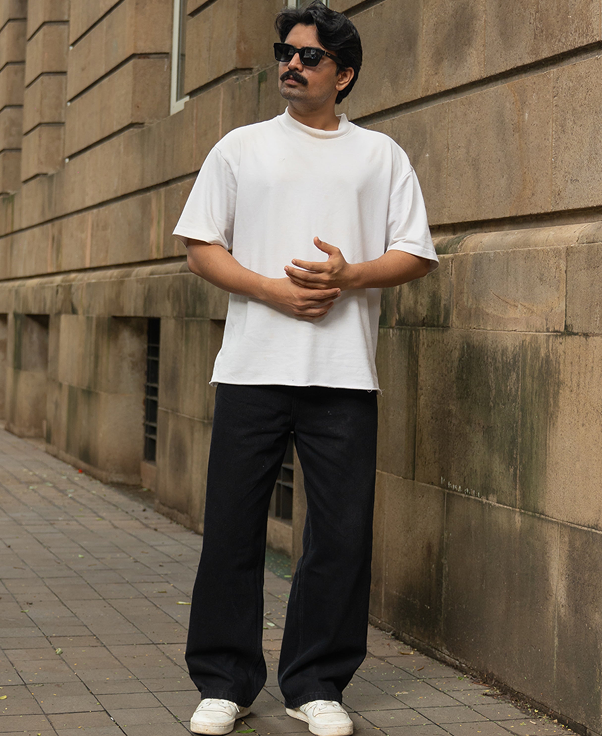Black Washed Baggy Jeans