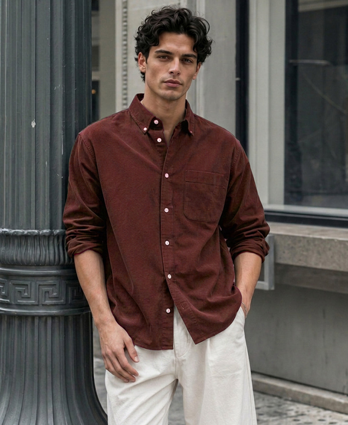 Brick Oxford Button Down Shirt