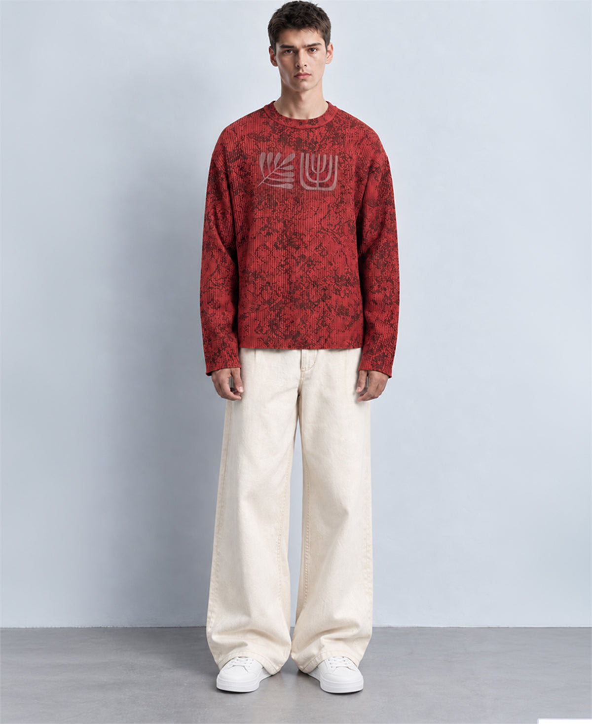 Brick Printed Structured T-Shirt