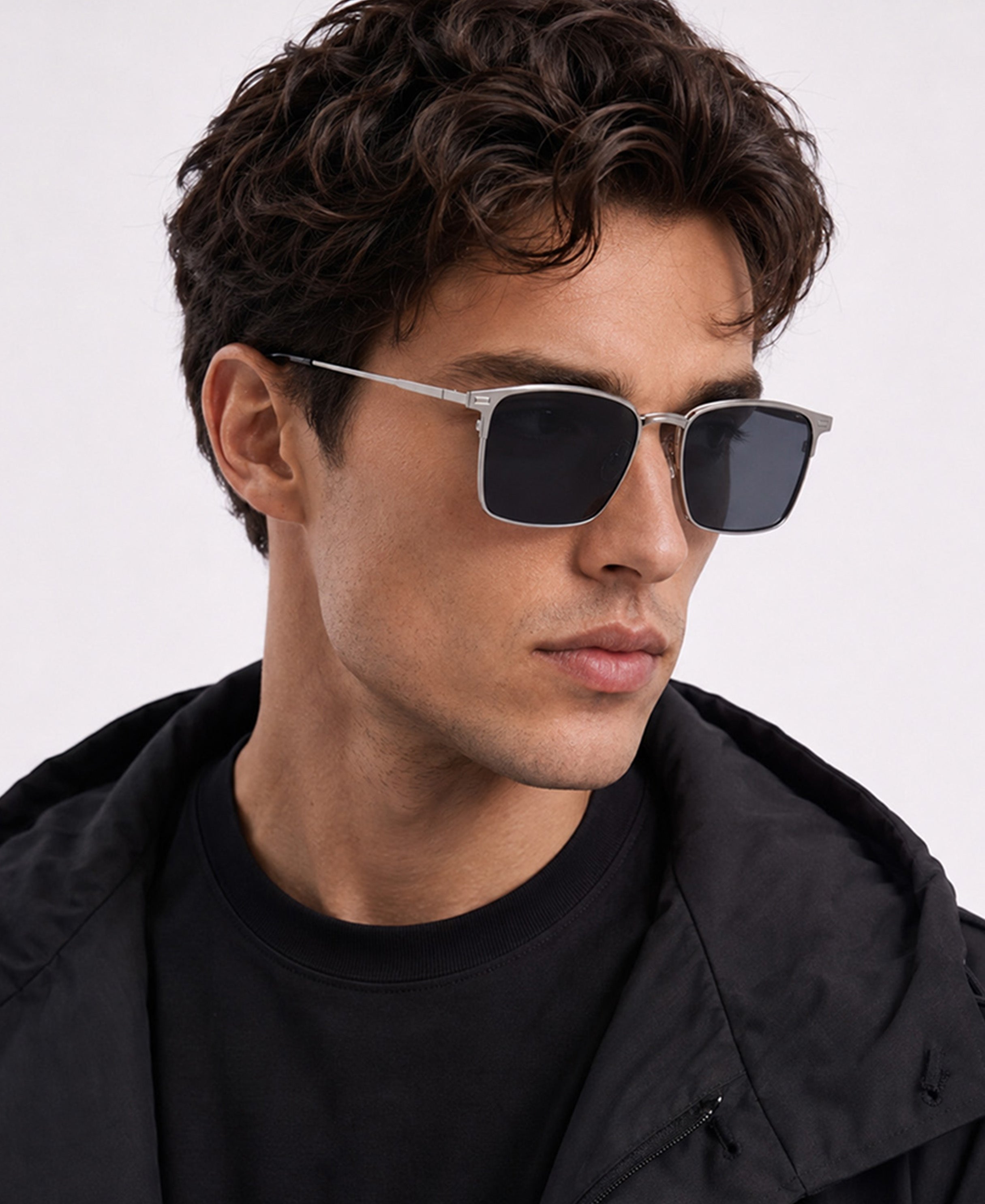 3-in-1 Magnetic Clip-On Multi Shades Polarized Rectangular Sunglasses