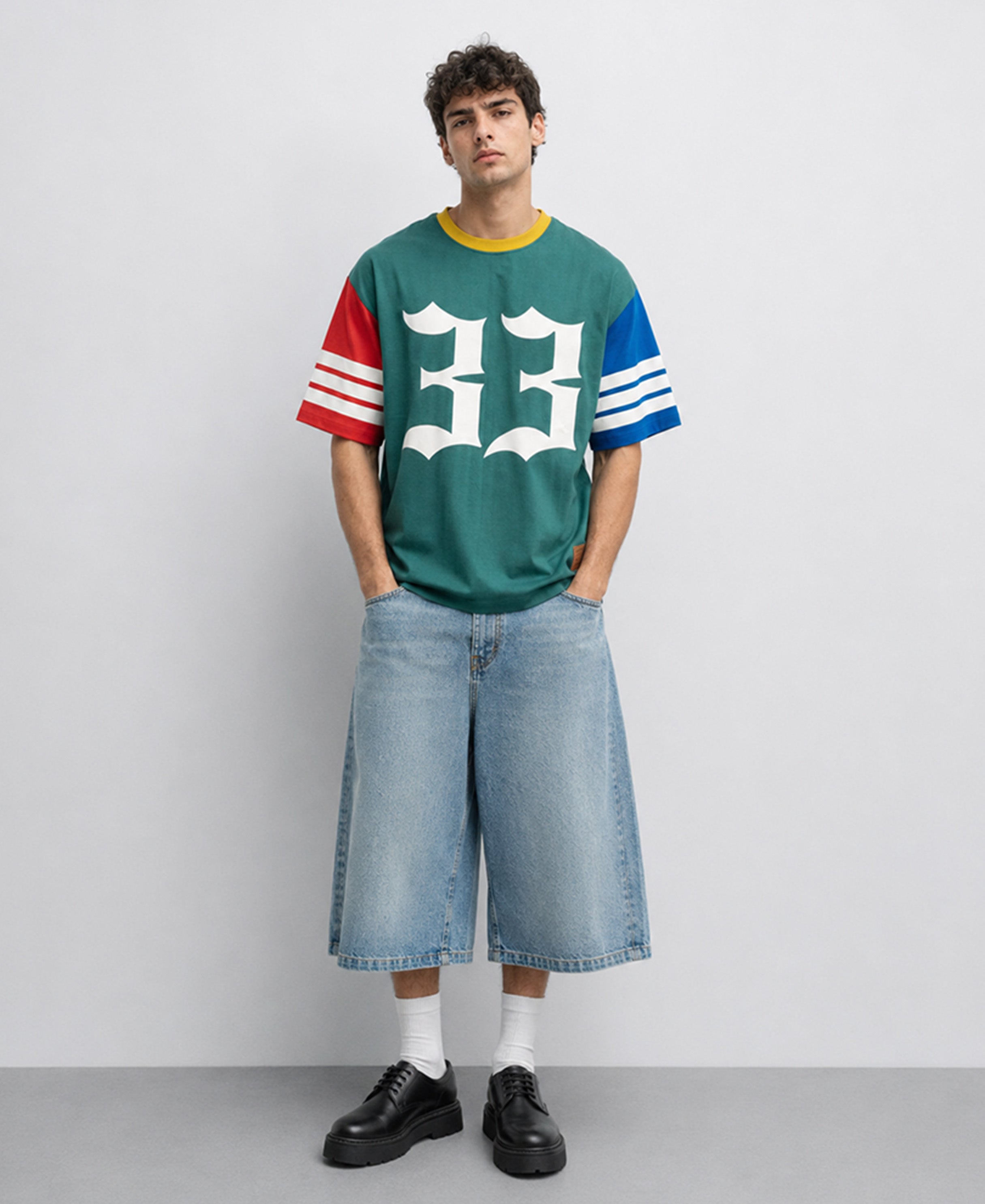 Colour Blocked Graphic T-Shirt
