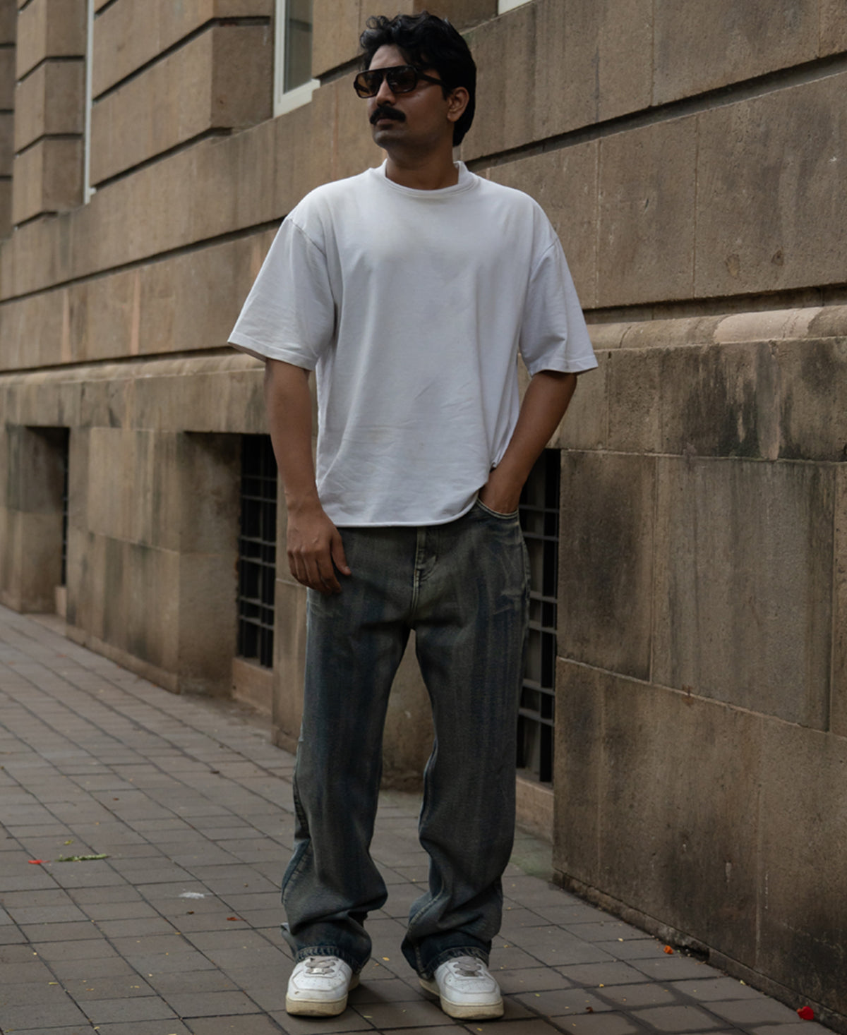 Blue Tinted Baggy Denim