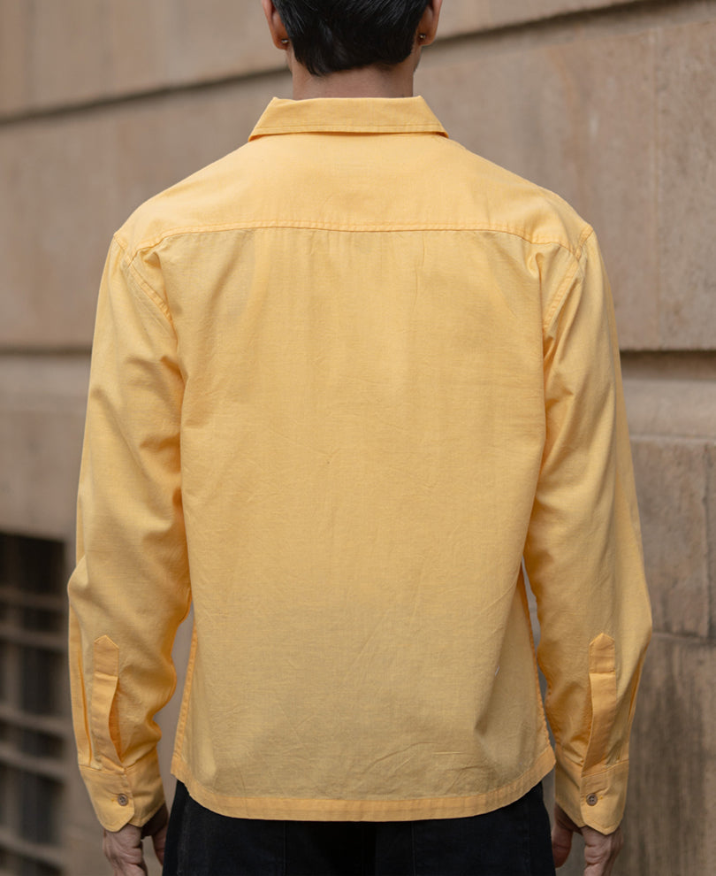 Mustard Yellow Embroidered Shirt.