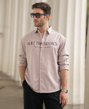 Light Beige Printed Lightweight Shirt