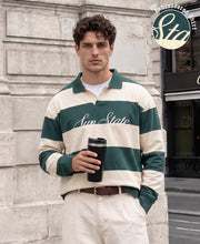 Pine Green Embroidered Stripe T-Shirt 100% Cotton