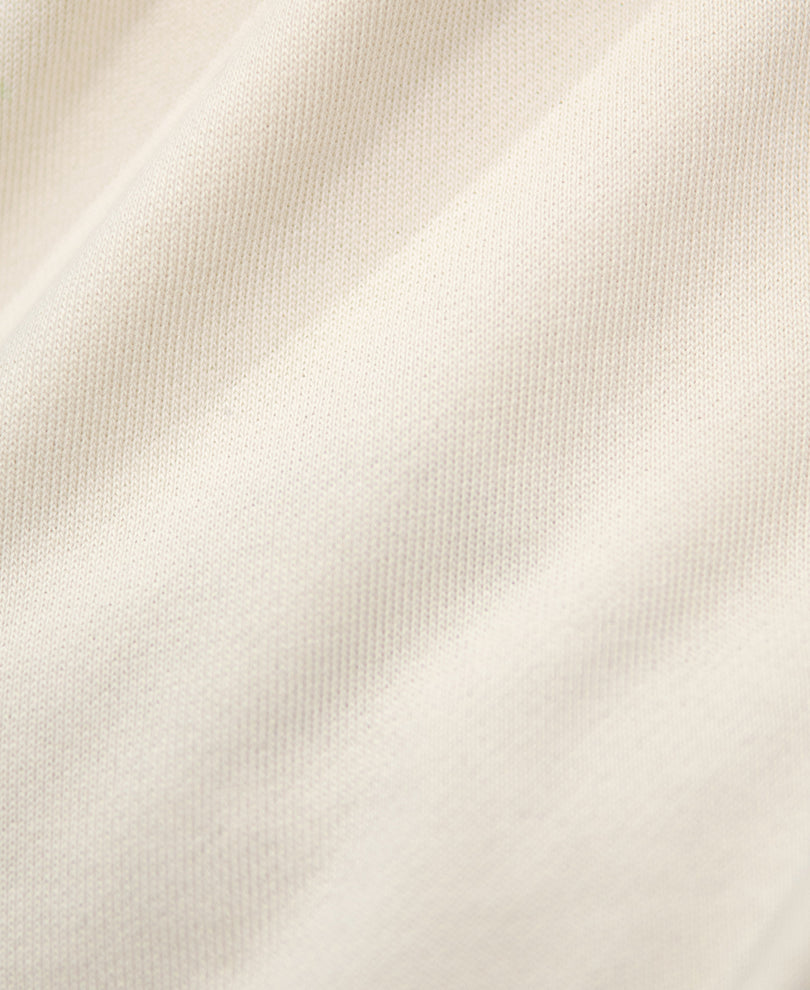 Cream Embroidered Boxy T-Shirt 100% Cotton