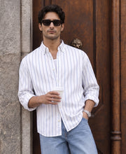 White Oxford Stripe Buttondown Shirt