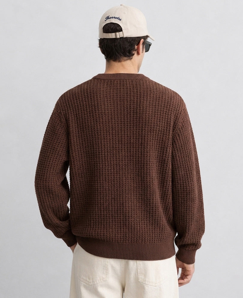 Brown Structured Sweater