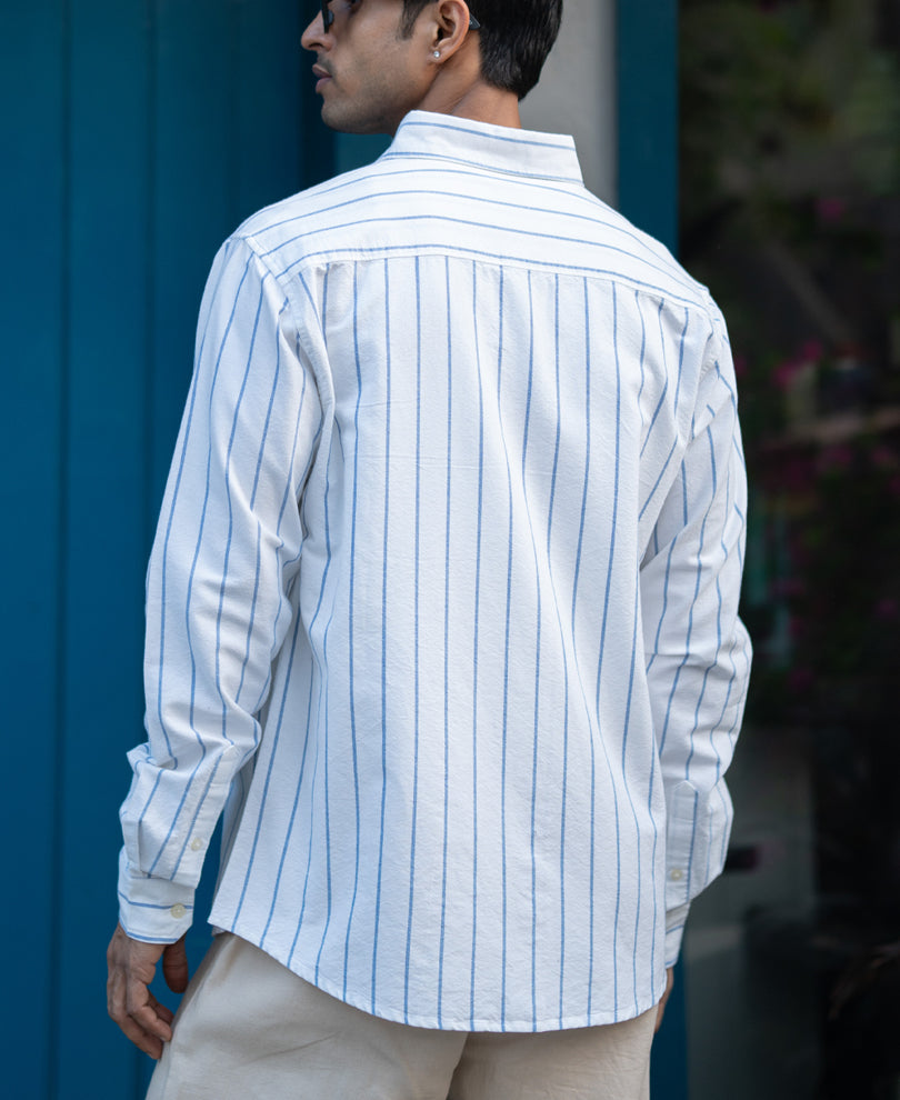 White Oxford Stripe Shirt.