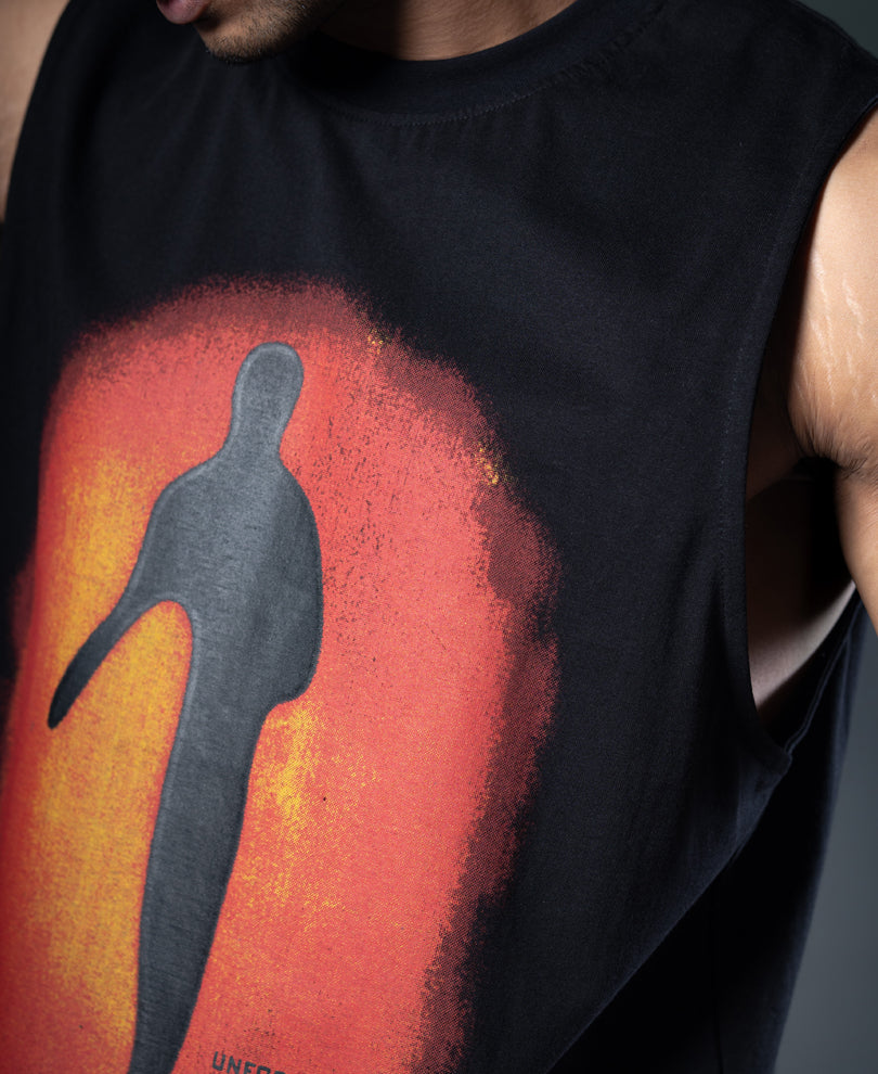 Black Graphic Vest.