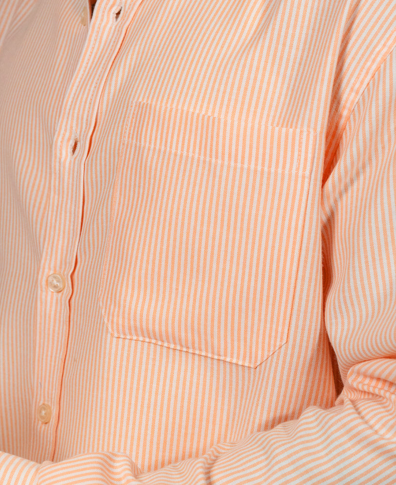 Orange Oxford Stripe Shirt