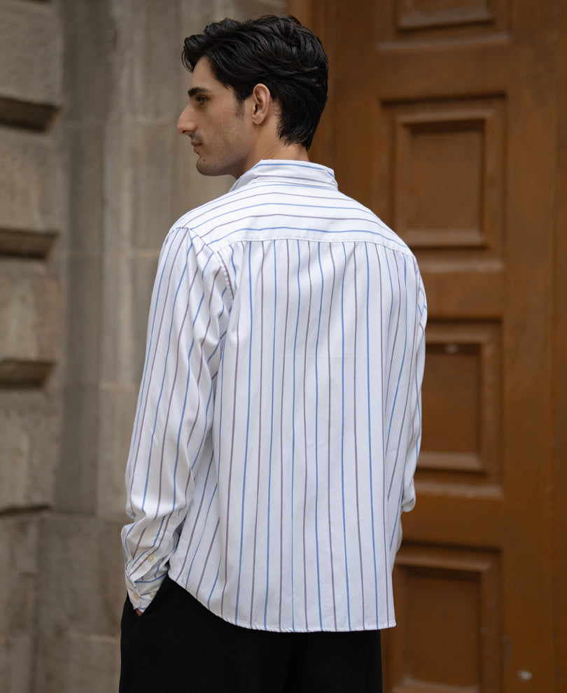 White Oxford Stripe Buttondown Shirt