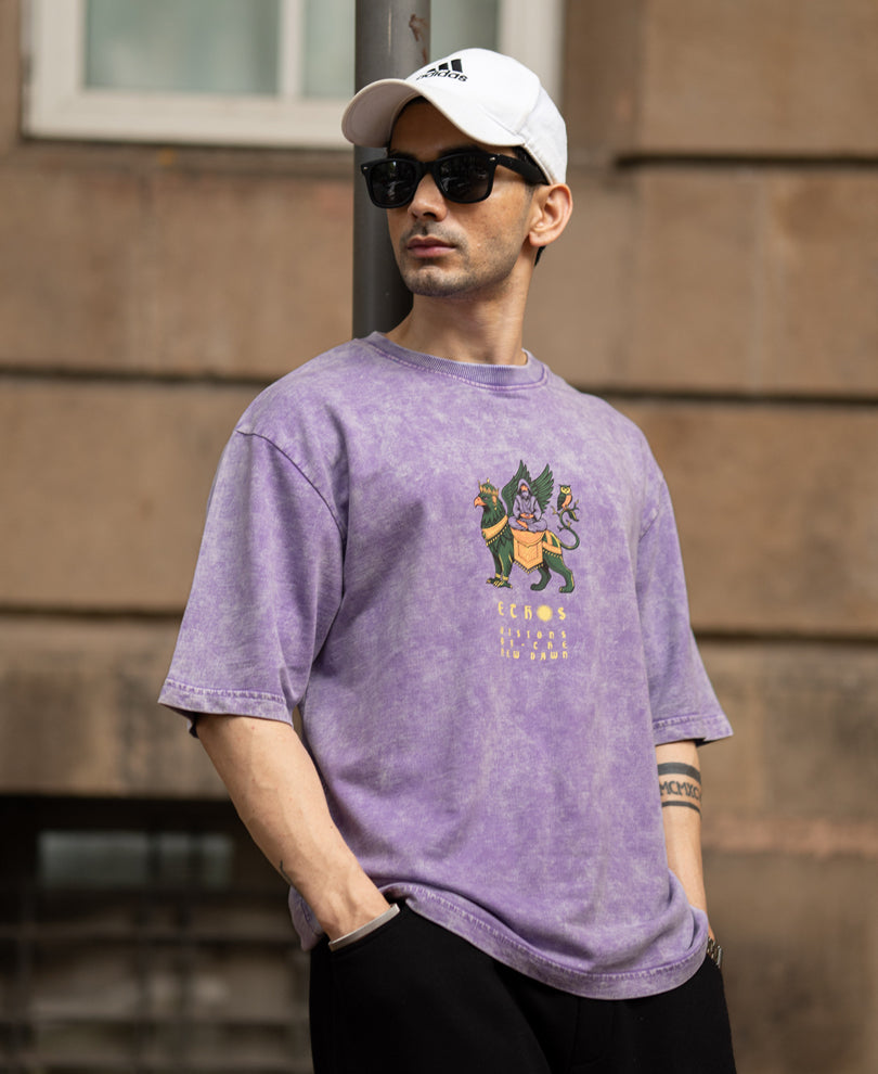 Lavender Washed Graphic T-Shirt